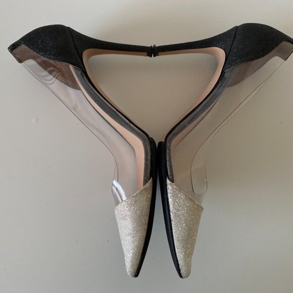 🇮🇹 Made in Italy - Gianvito Rossi Leather | PVC Glitter Plexi Pumps - Picture 8 of 17